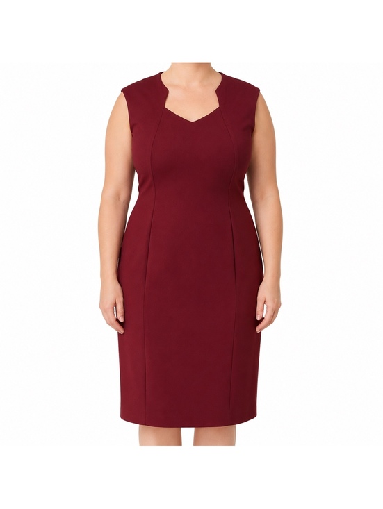 Connected Apparel Dresses & Skirts - Connected Apparel Women’s Size 14 Burgundy Sheath Cocktail Dress Sleeveless